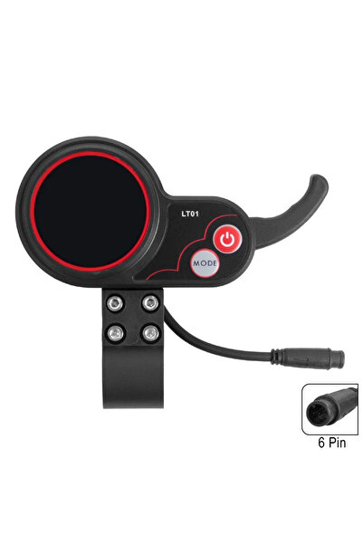 Choice شاشة LCD سوداء 36-60 فولت، 6 دبابيس LT01، وحدة تحكم بالإبهام لدراجات K...