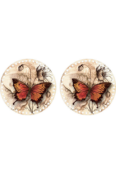 Kelebek Desenli Çanta Plakası