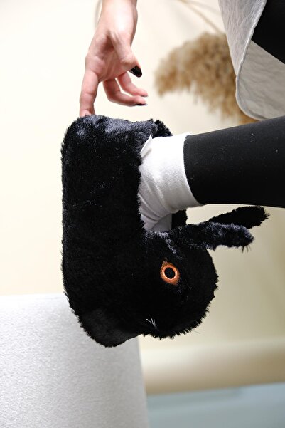 Oksit Φουσκωτές βελούδινες γυναικείες παντόφλες Earna Rabbit Model