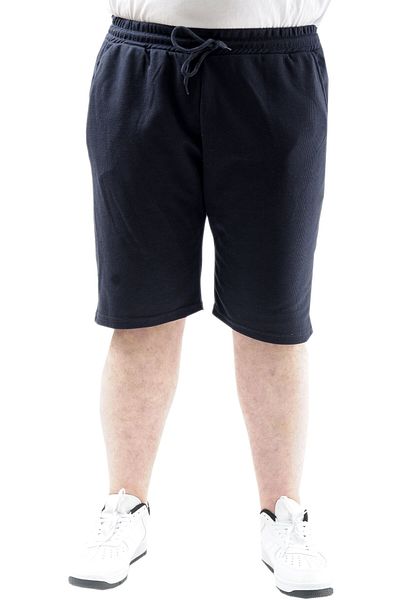 ModeXL Ανδρικό σορτς με τσέπες - Mode XL Plus Size, WAFFLE 23498 Κοινοβούλιο