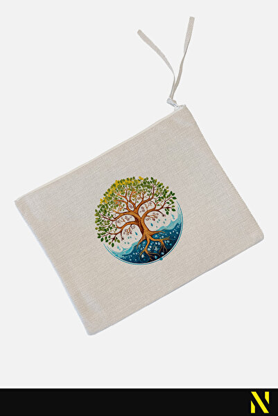nilizma Tree of Life Linen Handbag