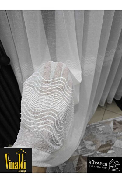 Vinaldi Rüyaper Latest Fashion Italian Series Tight Pleat Elena Tulle Curtain Suitable for All Rooms