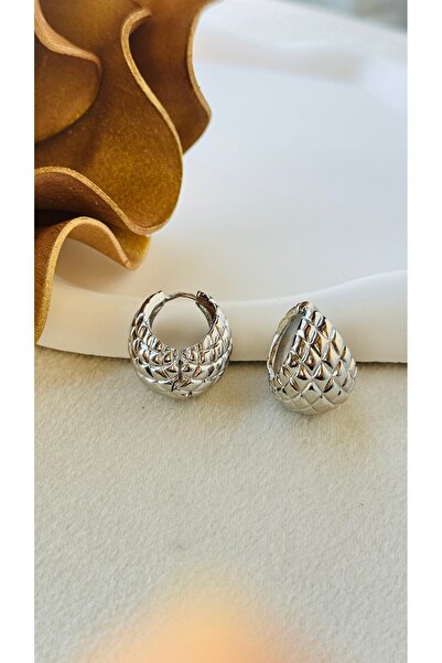 Butik Silver Ananas Model Çelik Küpe