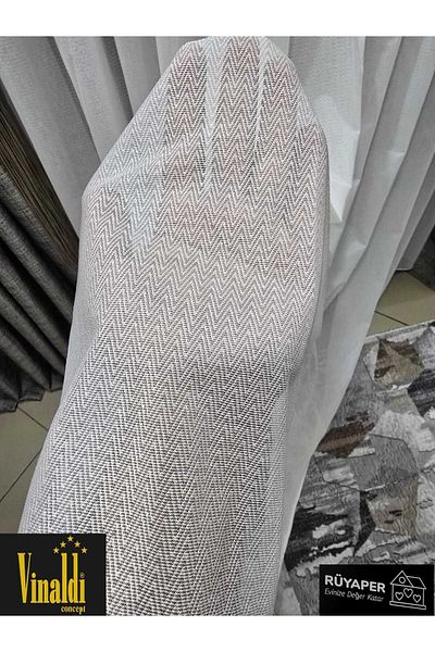 Vinaldi Rüyaper Latest Fashion Italian Series Tight Pleat Fish Back Tulle Curtain Suitable for All Rooms