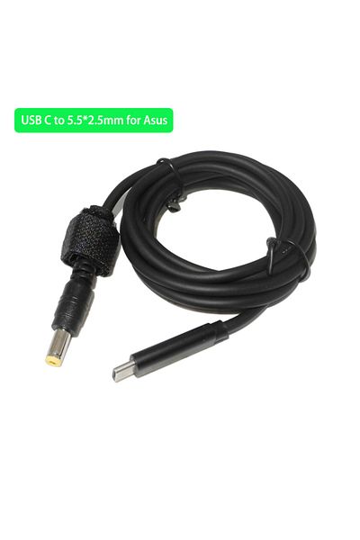 Choice كابل شحن USB C PD مقاس 5.5-2.5 مم من النوع C إلى محول طاقة DC عالمي لهاتف Lenovo Asu