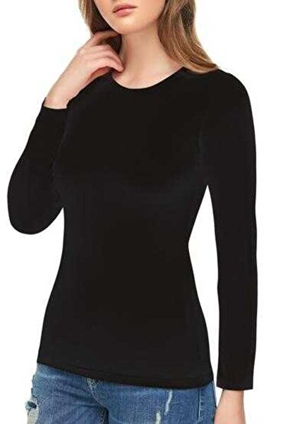 Elit 2203 Μοντέλο Μαύρο Γυναικείο Μακρυμάνικο Μπαντάκι - Πακέτο 6 τεμαχίων