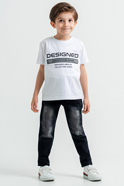 Cansın Mini Coffee 3-piece Set with Hood, Jacket and T-shirt for Boys