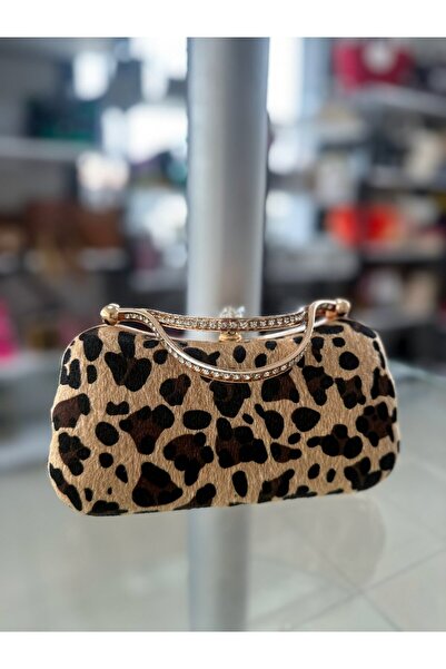 EVASAMLİSHOESBAG Abiye Çanta Leopar