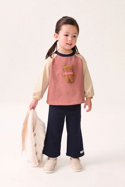 Next Baby 100% Organic Cotton Bear Figured Crew Neck Sweatshirt Aly 169916
