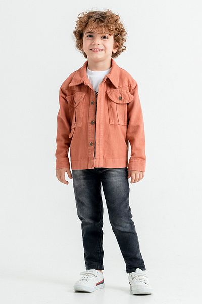 Cansın Mini Tile Jeans Jacketed Boys' Trousers 3 Piece Set 17704