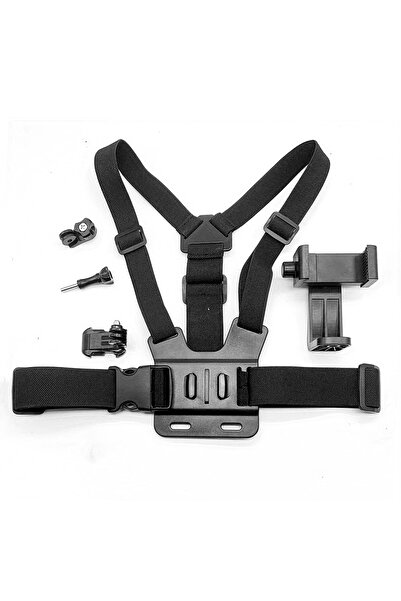 Choice حامل هاتف/كاميرا رؤية من منظور الشخص الأول أسود اللون مع حزام صدر قابل...