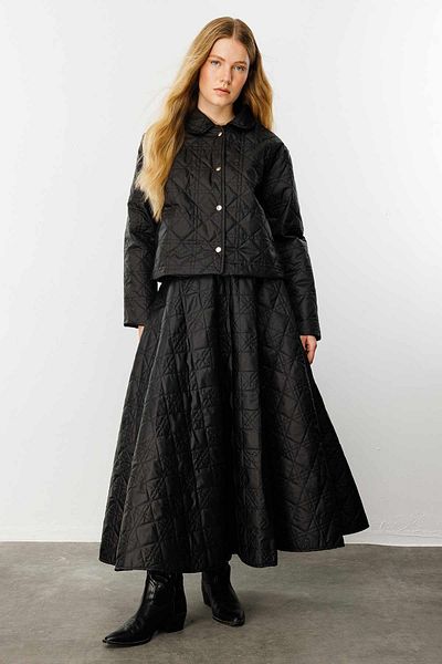 Hooopstore Quilted Black Crop Jacket
