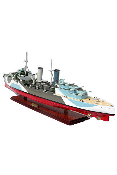 ITSOLD İngiltere Kraliyet Donanması HMS Belfast Ahşap Koleksiyonluk Savaş Gemisi Modeli