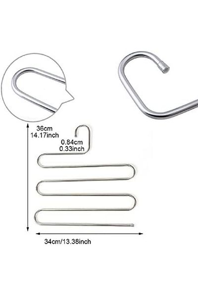 Lilya Home 5-Layer Beaded Metal Trouser Scarf Hanger - 1 Piece