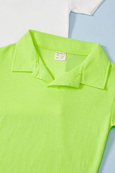 Cansın Mini Polo Collar Short Sleeve T-Shirt for Baby Boy Set of 2