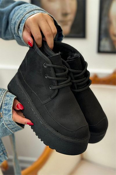 Ayakkabı Fuarı Elite Mrt101S - Black Women's Flat Boots