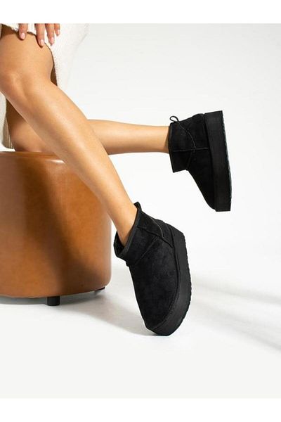Peta Cizme de damă cu talpă înaltă din shearling