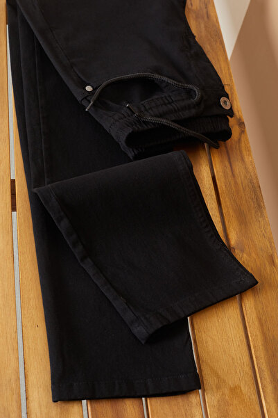 Cansın Mini Siyah Beli Lastikli Basic Çocuk Okul Pantolon 19167