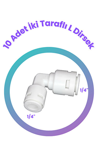 water jobs 10 Adet Su Arıtma Filtre Bağlantı Dirseği (QUICK - HIZLI BAĞLANTI)...