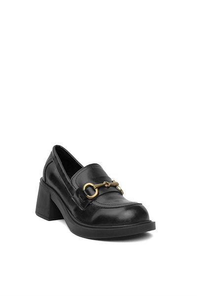 Ayakkabı Fuarı Pantofi de damă negri casual - Fuar Hk24K.256-417C