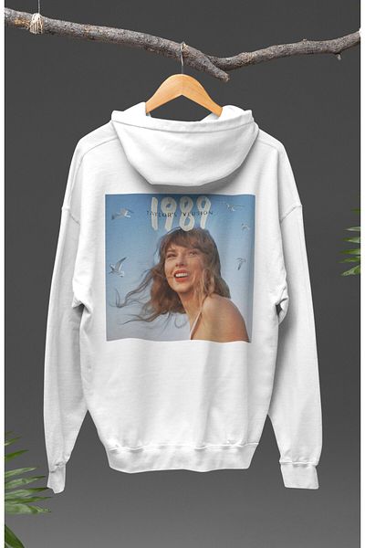 Fuddy Moda 1989 Taylor's Version Back Printed Hoodie Sweatshirt, Unisex Oversize Taylor Swift Printed Hoodie