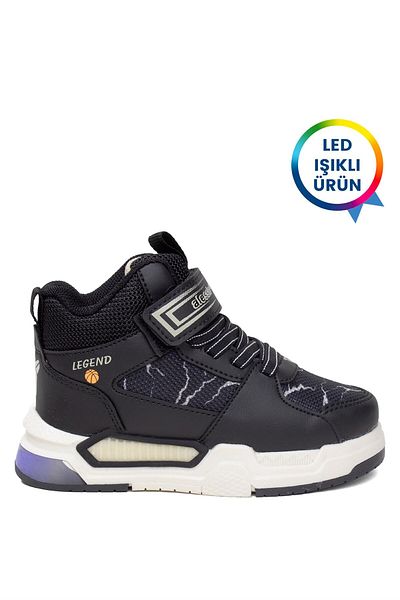 Ayakkabı Fuarı Elit ASCNK042 - Botine negre Hi Sneaker pentru băieți