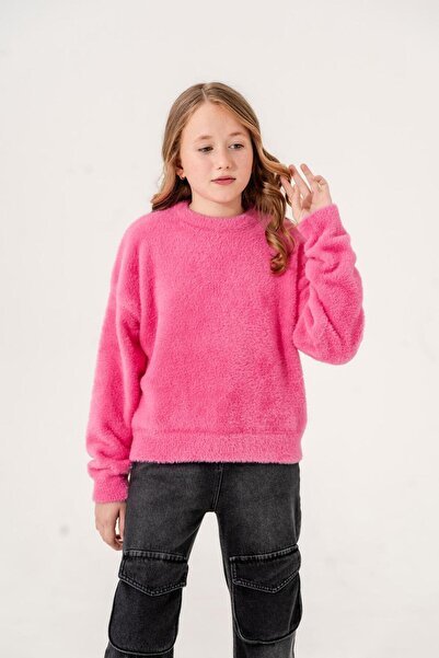 GİYİCEM KIZ ÇOCUK SAKAL OVERSİZE KAZAK