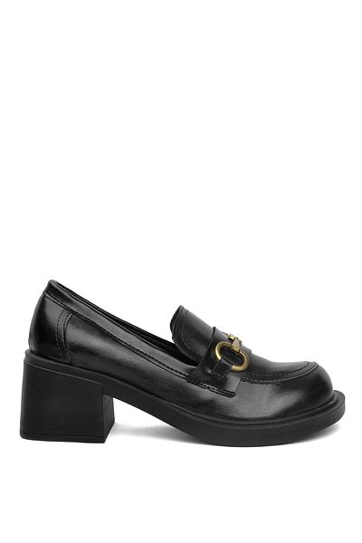 Ayakkabı Fuarı Pantofi de damă negri casual - Fuar Hk24K.256-417C