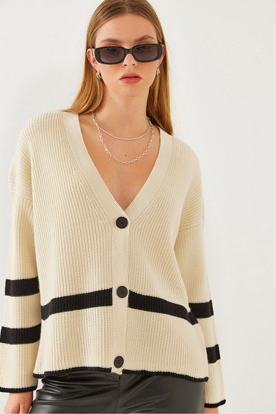 Bianco Lucci Geknöpfter Thessaloniki-Strick-Cardigan für Damen 20247531
