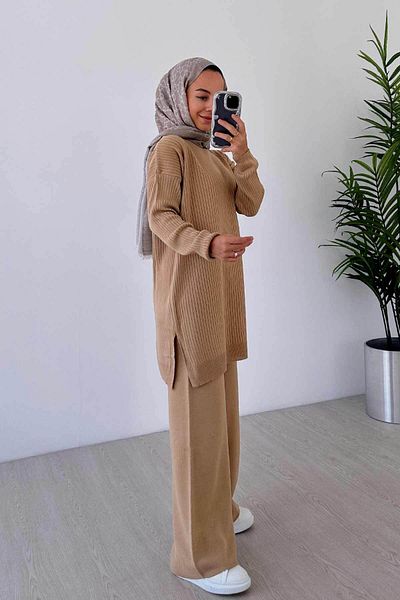 Ka Hijab Set Tricotaj Anje Hijab - Camel