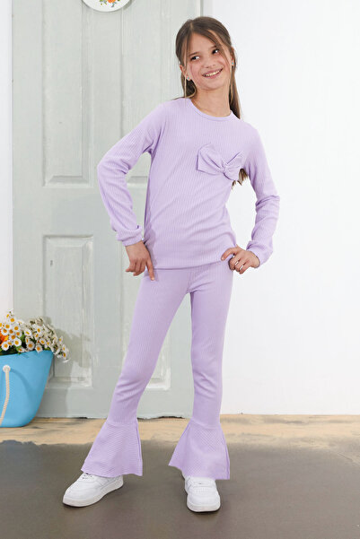 Cansın Mini Lilac Bow Girls' Tights Set - Spanish Leg 18613