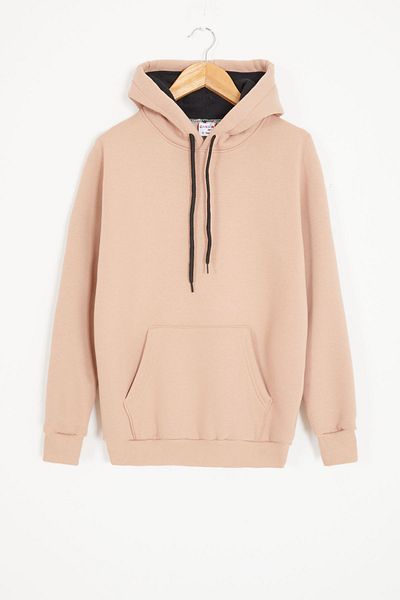 Cansın Mini Παιδικό φούτερ με κουκούλα μπεζ Fleece Pocket Kangaroo 17081