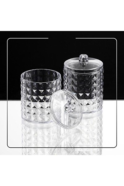Lilya Home Diamond Silindir Kapaklı Pamuk Organizeri 2'li KRC-027