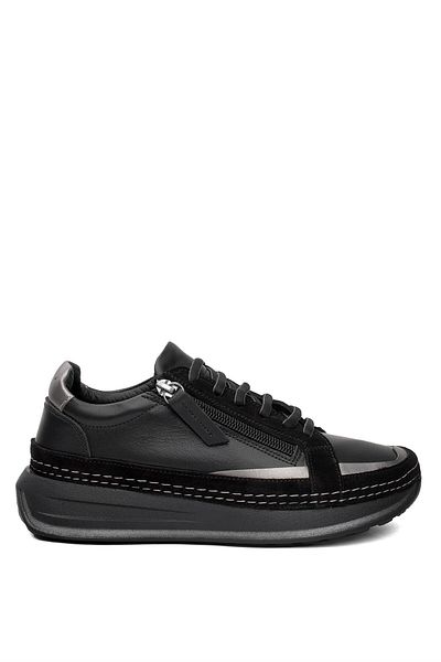 Mammamia D24ka-320 Pantofi casual de damă din piele naturală neagră