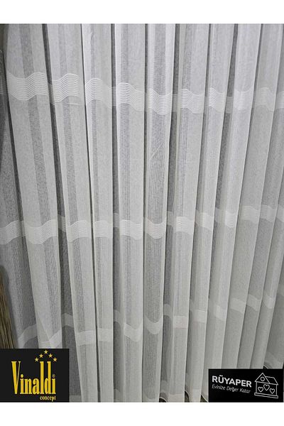 Vinaldi Rüyaper Latest Fashion Italian Series Tight Pleat Victorian Tulle Curtain Suitable for All Rooms