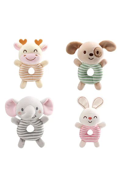 Choice ألعاب جديدة للأطفال من Rattle Cartoon Animals Plush Infant Hand Ring Bed Toys لحديثي الولادة من عمر 0 إلى 24 شهرًا...