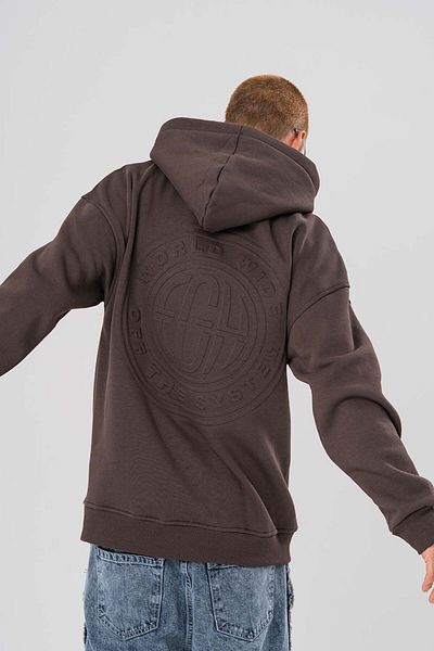 go gang own Суитшърт с качулка и релефен дизайн World Embossed