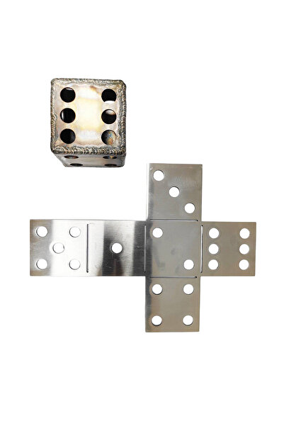MOJOYCE 1 PC Welding Kit Dice DIY Cube Stainless Steel Square Welding Plate Welding Training Metal for Be...