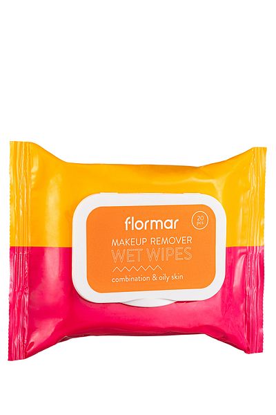 Flormar Yağlı & Karma Cilt için 20'li Makyaj Temizleme Mendili - Wet Wipes - 002 - 8690604557356
