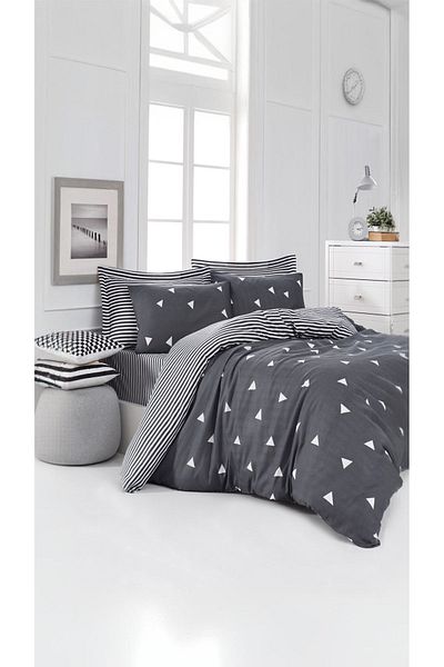 Eponj Home Set cuvertură de pilota triunghi gri dublu - Ușor de călcat