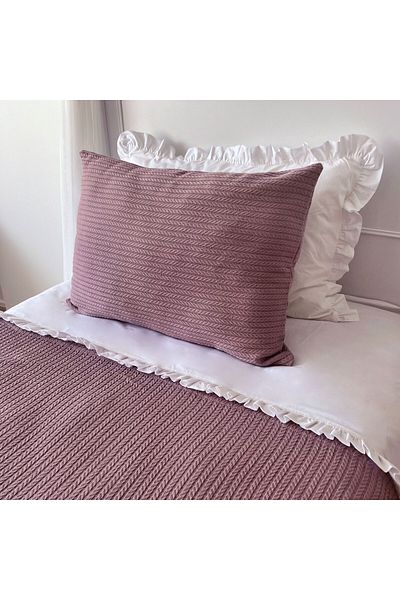 PAMUKA Single Pique Set - Knitted Patterned Plum
