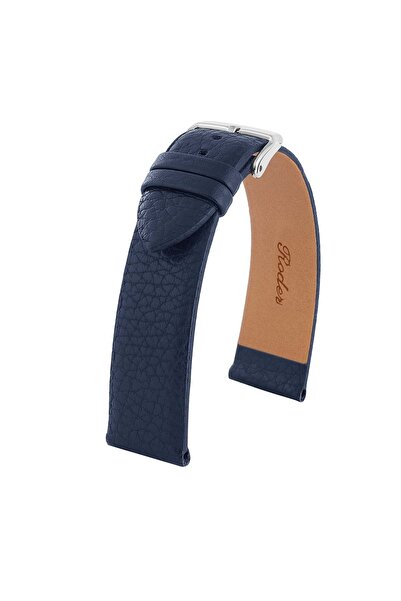RODER موديل R4175 - حزام جلد أزرق داكن - 20 ملم