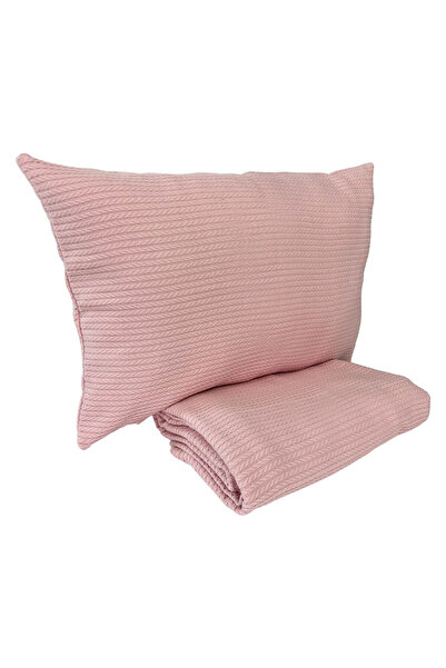 PAMUKA Single Pique Set - Dark Pink Knitted Pattern