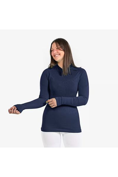 Decathlon Adult Long Sleeve Thermal Top Underwear - Navy - Keepdry - Football Underwear