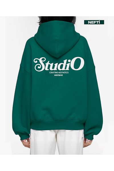 SELF CONTROL 3 Threads Thick Fabric Charted Flower Studio Printed Sweatshirt