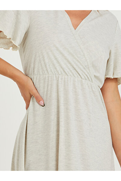 Styli Solid Wrap Front Nightdress