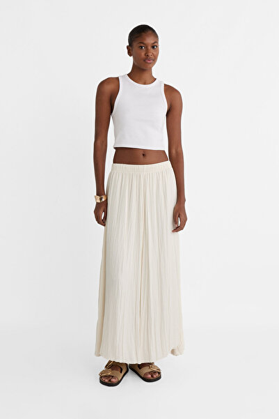 Stradivarius Long flowing satin skirt