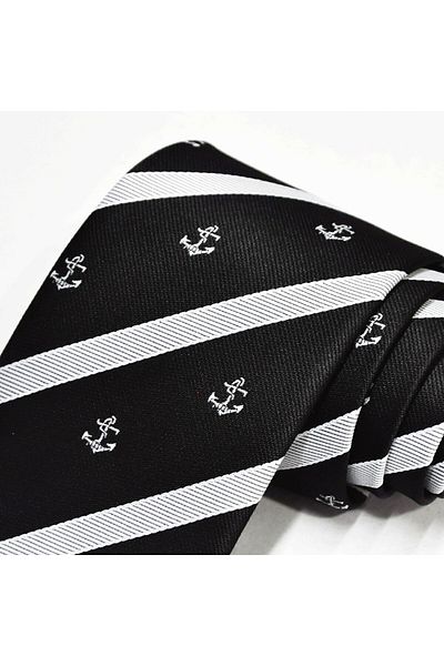 Eyida Handmade Sailor Tie Jacquard Aborda Microfiber Necktie (Mar001)