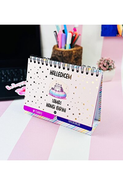 Gift Moda Halledicem Ama Hangi Birini V2 Tasarımlı Yeni Nesil Masa Üstü Plann...