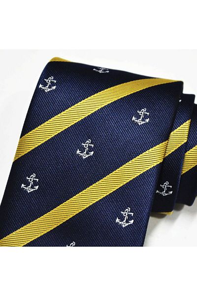 Eyida Sailor microfiber Tie - Handmade, Jacquard Aborda, MAR001